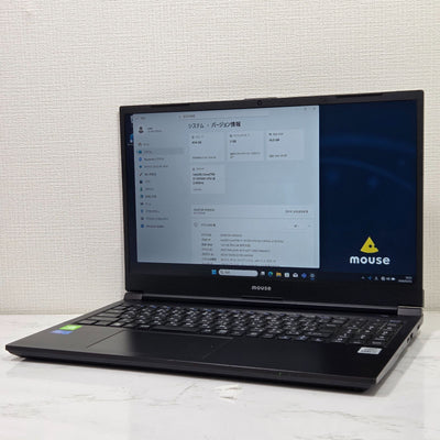【美品】【初期不良1週間対応】mouse K5 / Core i7 10750H / 16GB / 1TB / MX350 / Win11 000553