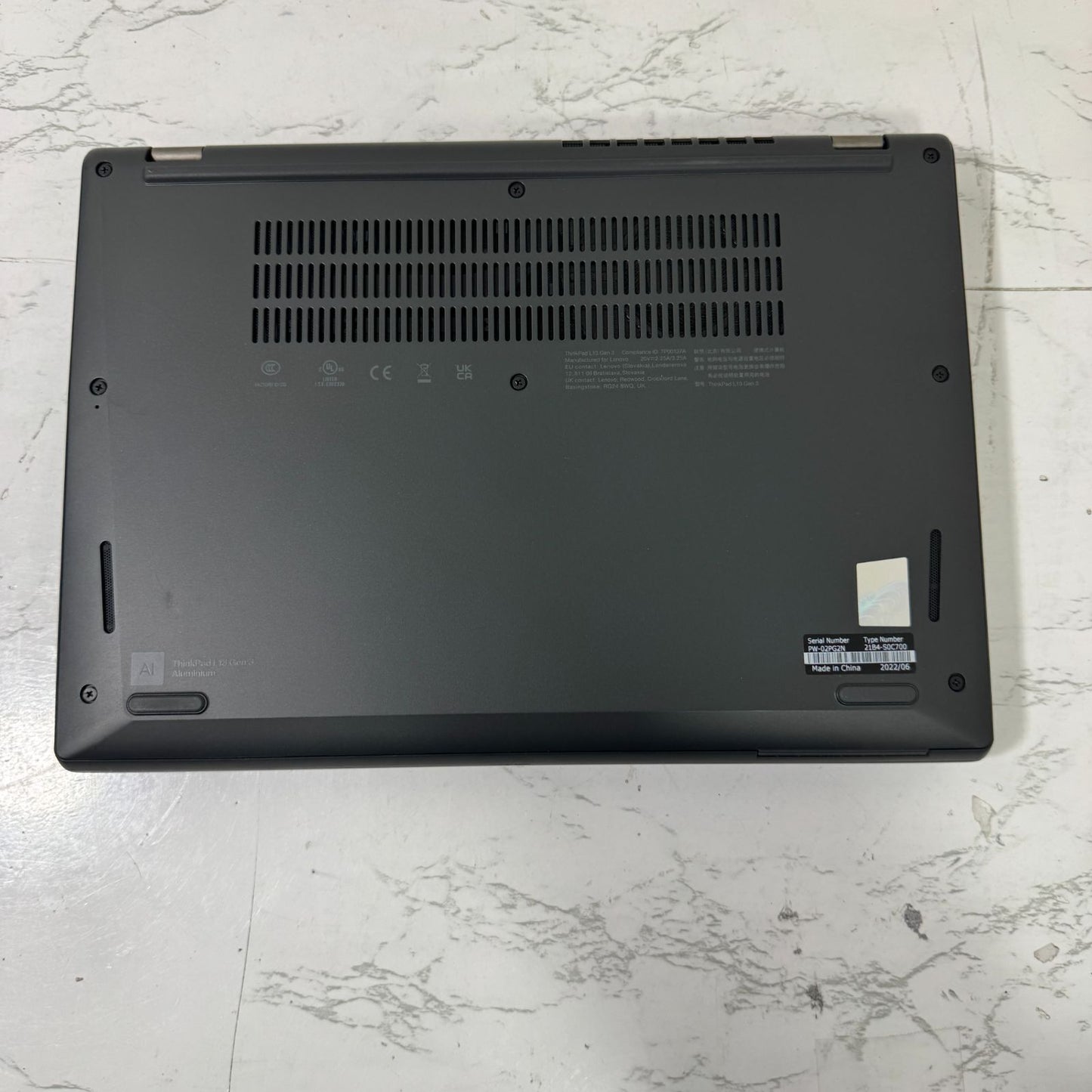 【良品】【1週間保証】Lenovo ThinkPad L13 Gen3 / Core i7 1255U / 16GB / 512GB 001469