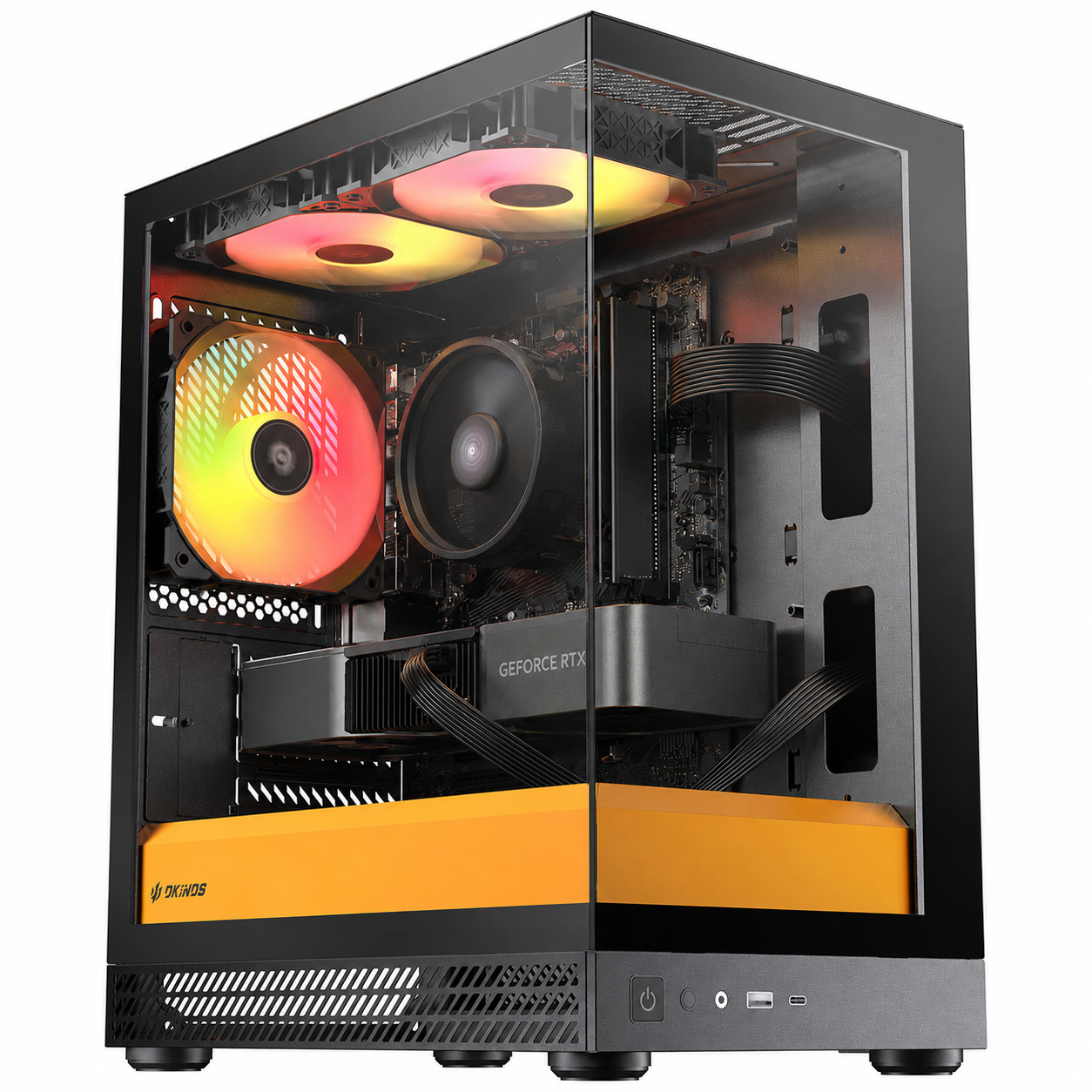 RTX5060搭載ゲーミングPC Ryzen 5 5500｜AQUA UNO ブラックイエロー
