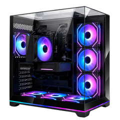 RX 9070 GRE Ryzen 7 5700X DDR4 16GB NVMe SSD 1TB【ゲーミングPC】【新品】【NeoPrism ブラック】の外観