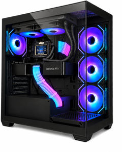 RTX5060 Ryzen 5 5500 DDR4 16GB NVMe SSD 512GB 液晶水冷・光るRGBスリーブ【ゲーミングPC】【新品】【DS900 BK】【HYDRO VISION】の外観
