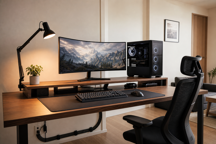 ゲーミングPCの置き場所とデスク周りの配置