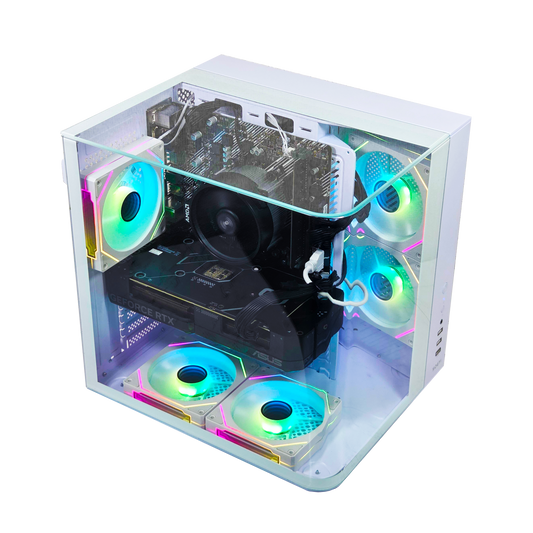 【中古】【MATX3面湾曲ピラーレス白】RTX3070 Ryzen 7 3700X