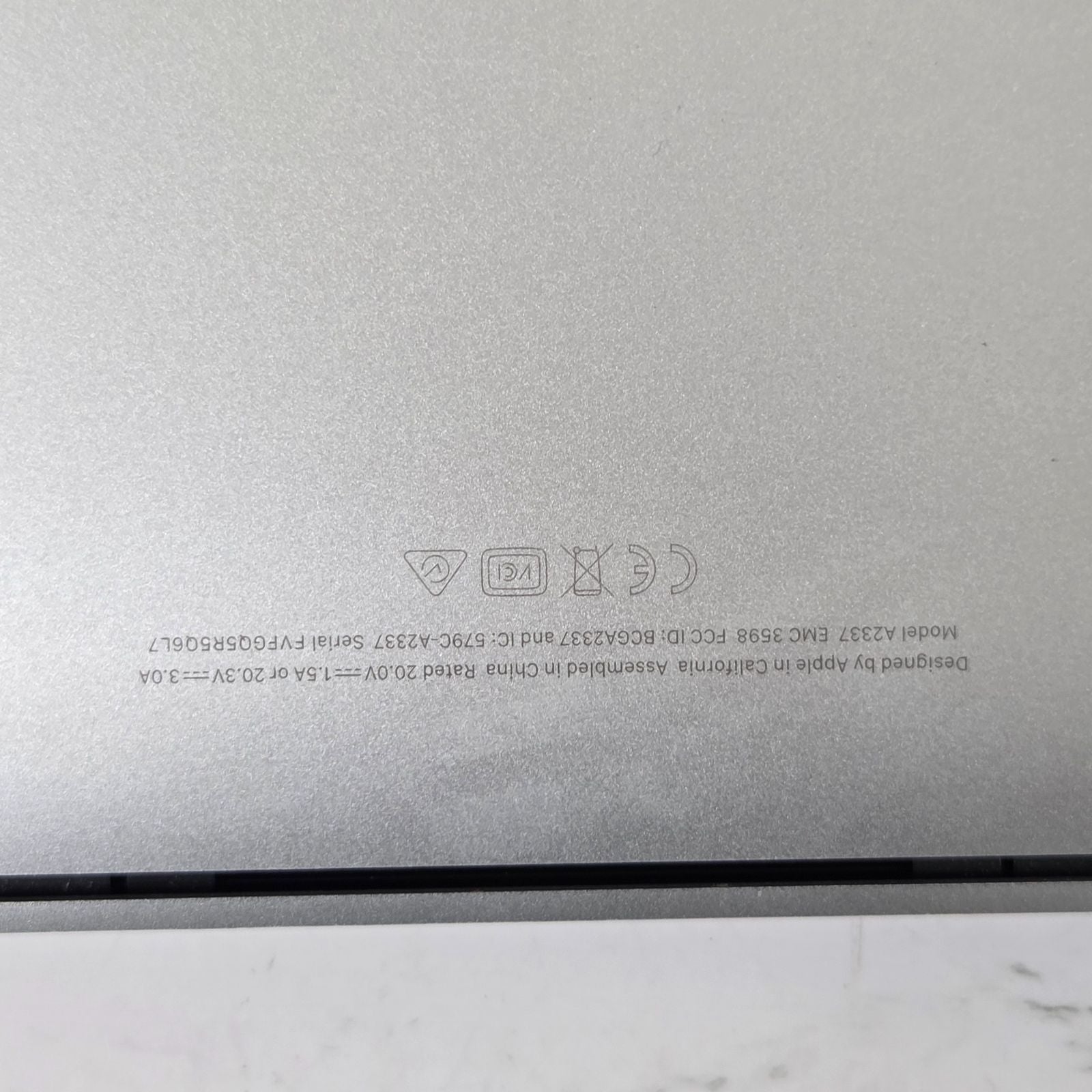 【液晶割れ】【ジャンク】MacBook Air M1 2020 / 8GB / 256GB　52