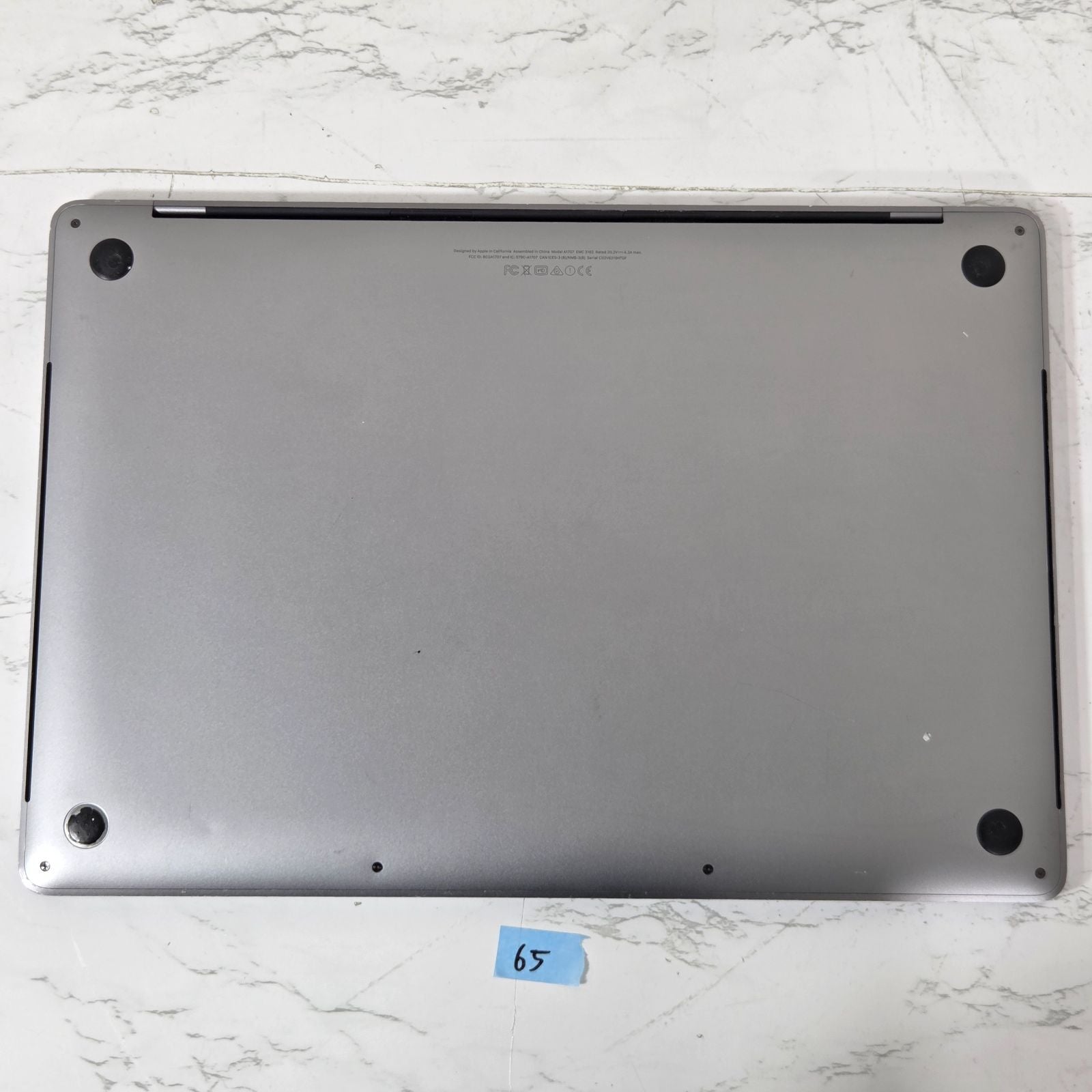 【ジャンク】MacBook Pro 15-inch 2017 / Core i7 / 16GB / SSD512GB / Radeon Pro 560 / 充放電回数：1031