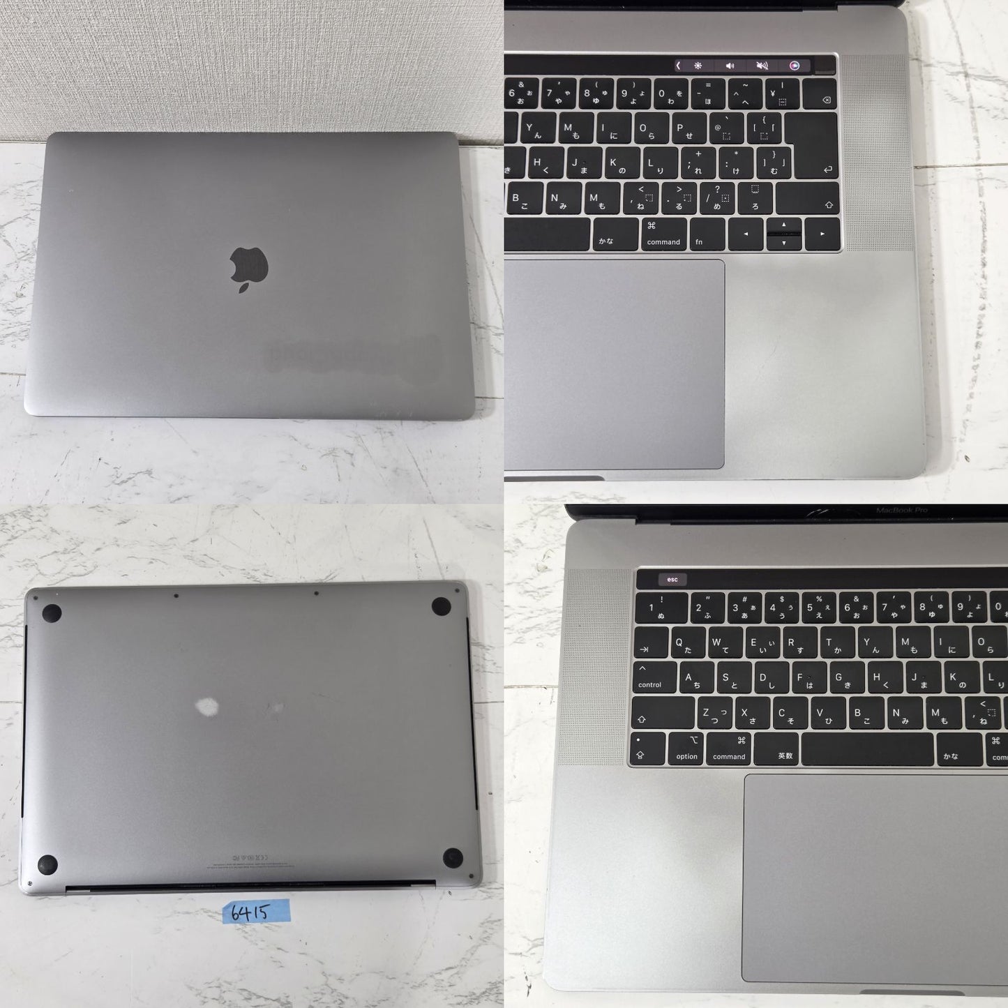 【訳アリ】MacBook Pro 15-inch 2018 / Core i7（2018） / 16GB / SSD500GB / Radeon Pro 560X 4GB / 充放電559回・修理サービス推奨