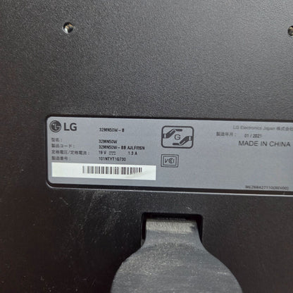 【1週間保証】LG 32MN50W-B 31.5インチ フルHD IPS HDMI対応