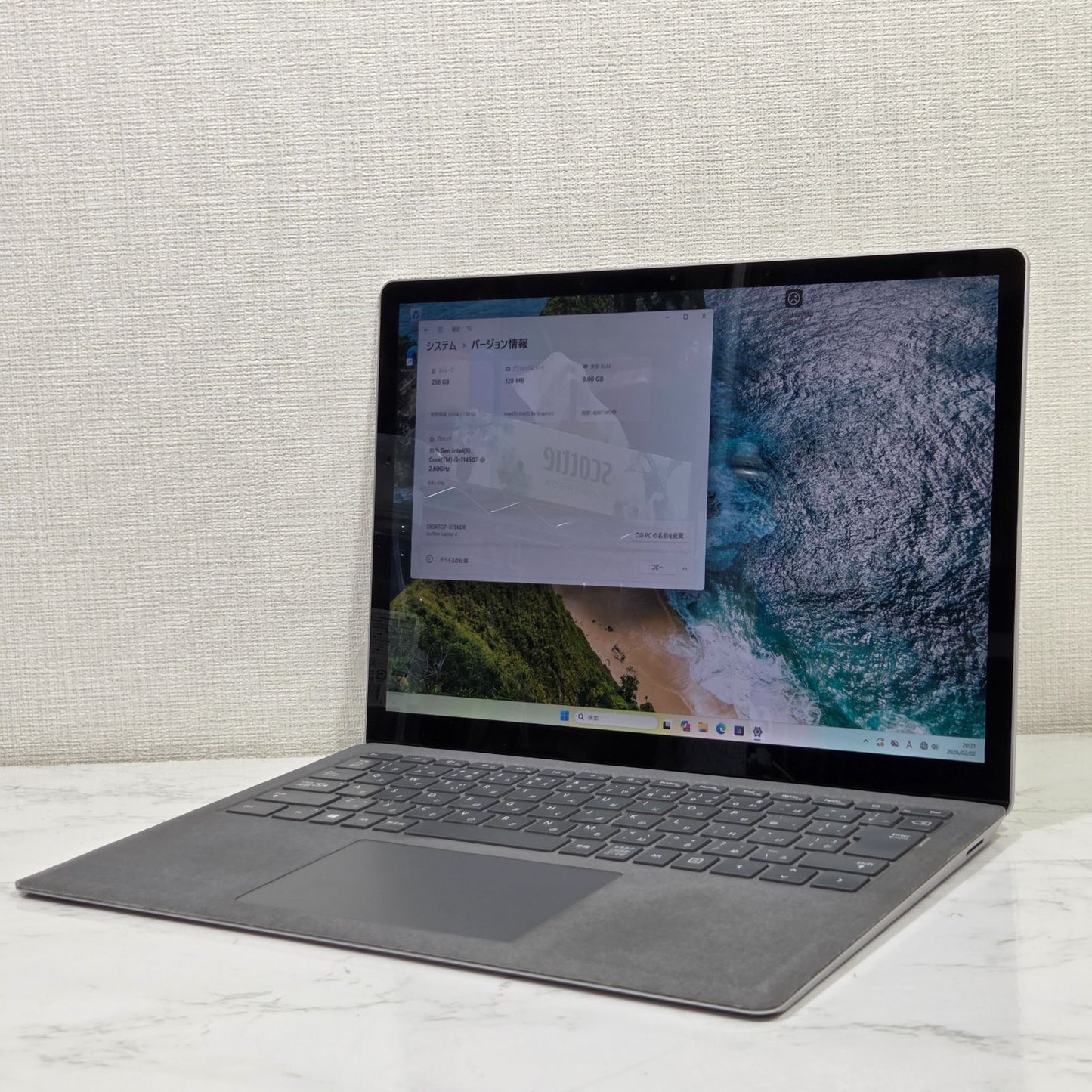 【良品】【1週間保証】Surface Laptop 4 / Core i5 1145G7 / 8GB / 256GB / Win11 001062