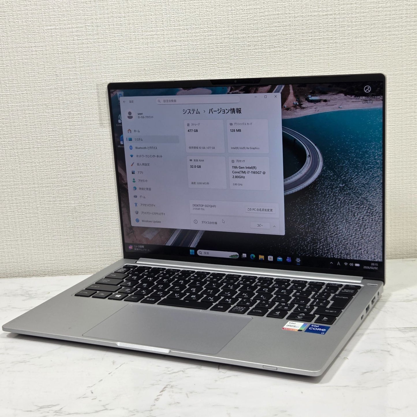 【美品】【1週間保証】mouse DAIV 4P / Core i7 1165G7 / 32GB / 512GB / Win11 000497