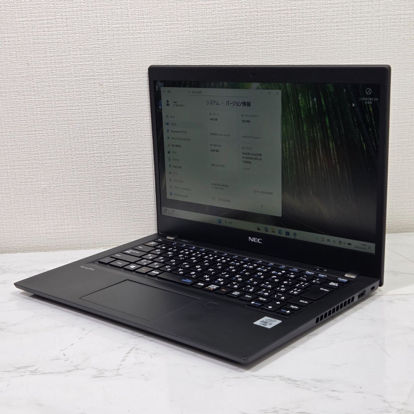 【良品】【1週間保証】NEC VersaPro / Core i5 10310U / 8GB / 256GB / Win11 000638