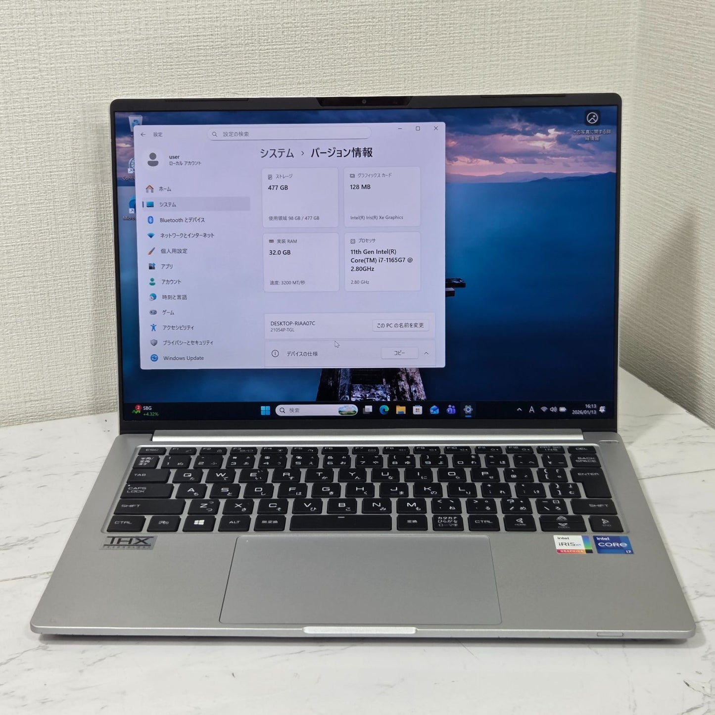 【良品】【1週間保証】mouse DAIV 4P / Core i7 1165G7 / 32GB / 512GB / Win11 000499