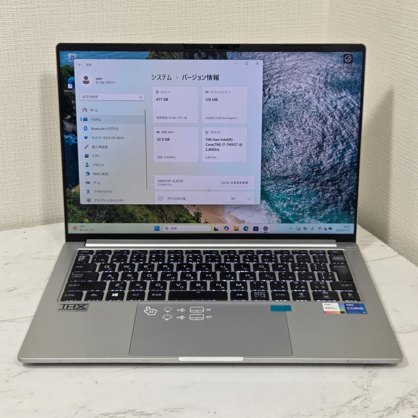 【美品】【1週間保証】mouse DAIV 4P / Core i7 1165G7 / 32GB / 512GB / Win11 000338