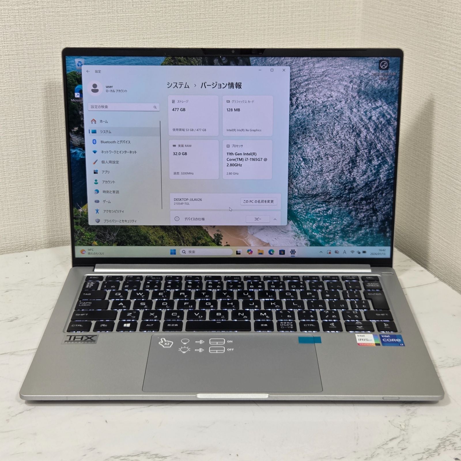 【美品】【1週間保証】mouse DAIV 4P / Core i7 1165G7 / 32GB / 512GB / Win11 000338