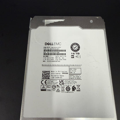 DELL OEM TOSHIBA MG08SCA16TEY 16TB SAS 12Gbps マウンタ付 6台セット