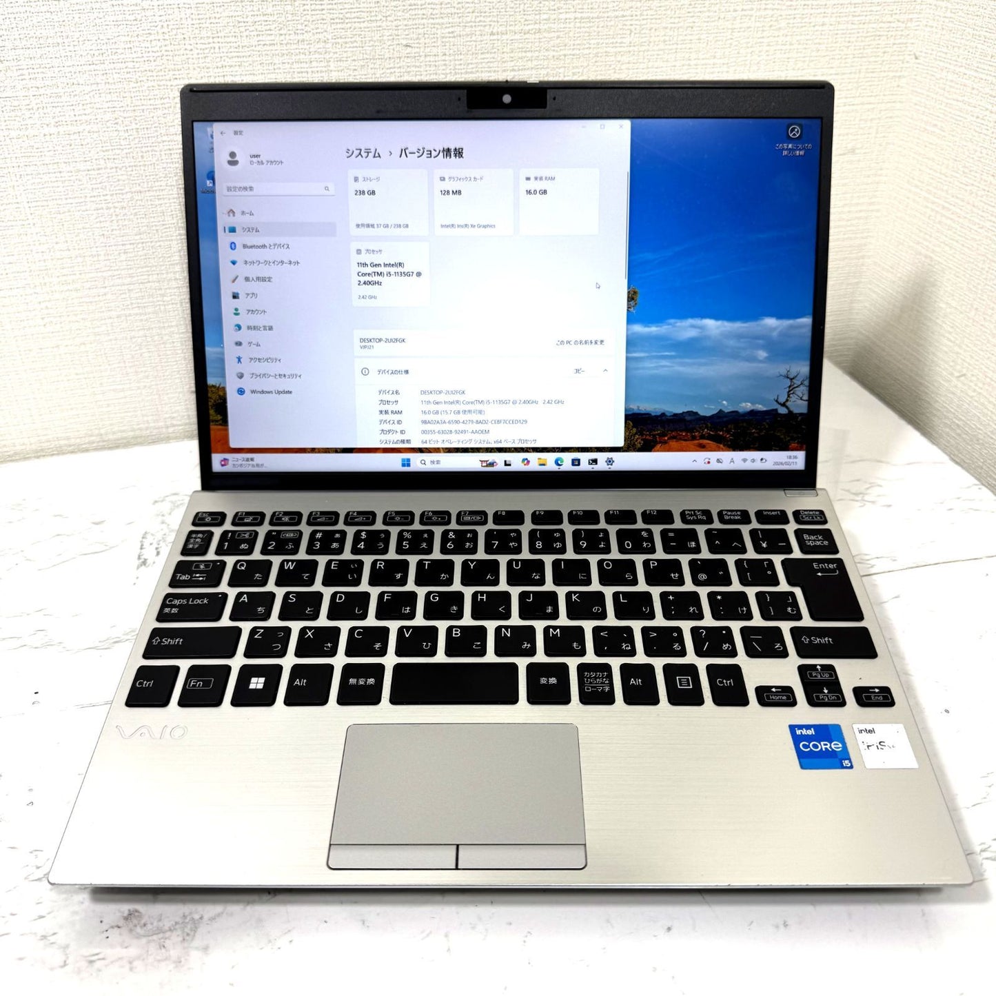 【良品】【1週間保証】VAIO Pro PJ / Core i5 1135G7 / 16GB / 256GB 000712