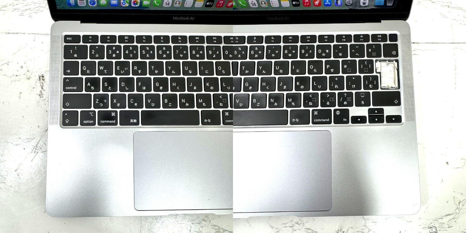 【キー欠損】【1週間保証】MacBook Air 13型 / 2020 / M1 / 16GB / 512GB 192207