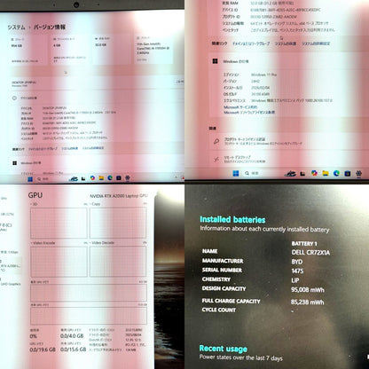 【良品】【1週間保証】DELL Precision / i9 11950H / 32GB / RTX A2000 001163