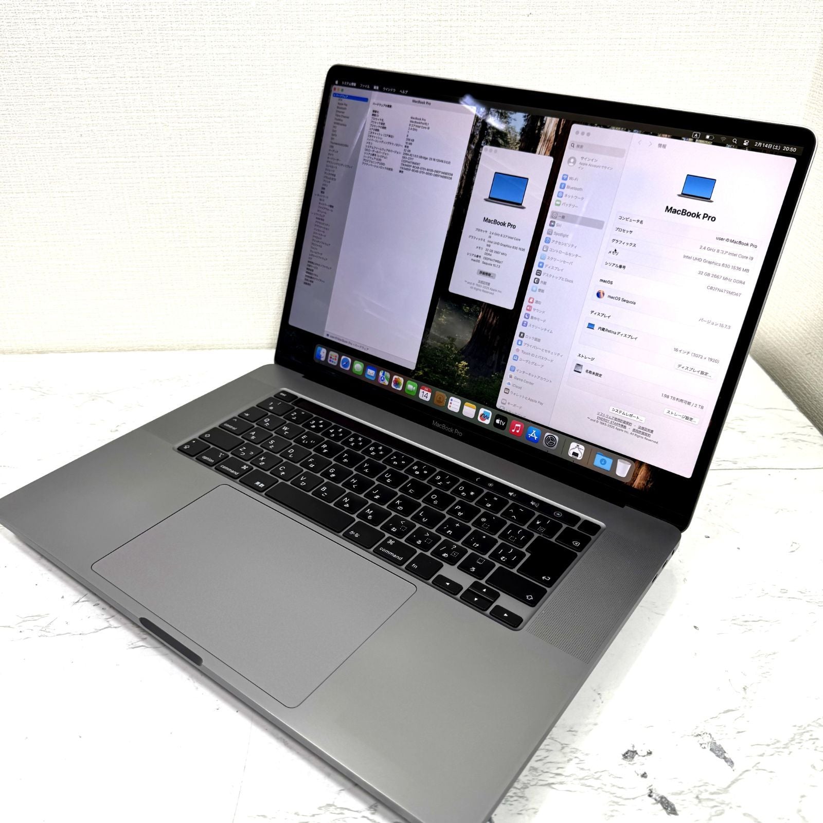 【良品】【1週間保証】MacBook Pro 16 2019 / Core i9 / 32GB / 2TB