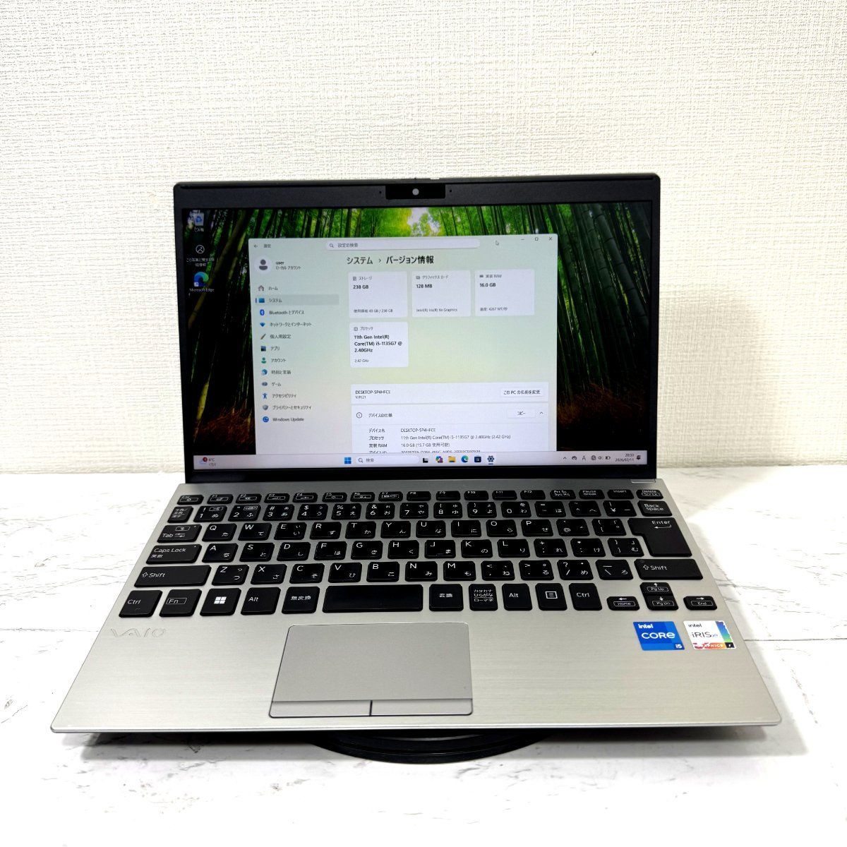 【良品】【1週間保証】VAIO Pro PJ / Core i5 1135G7 / 16GB / 256GB 000713
