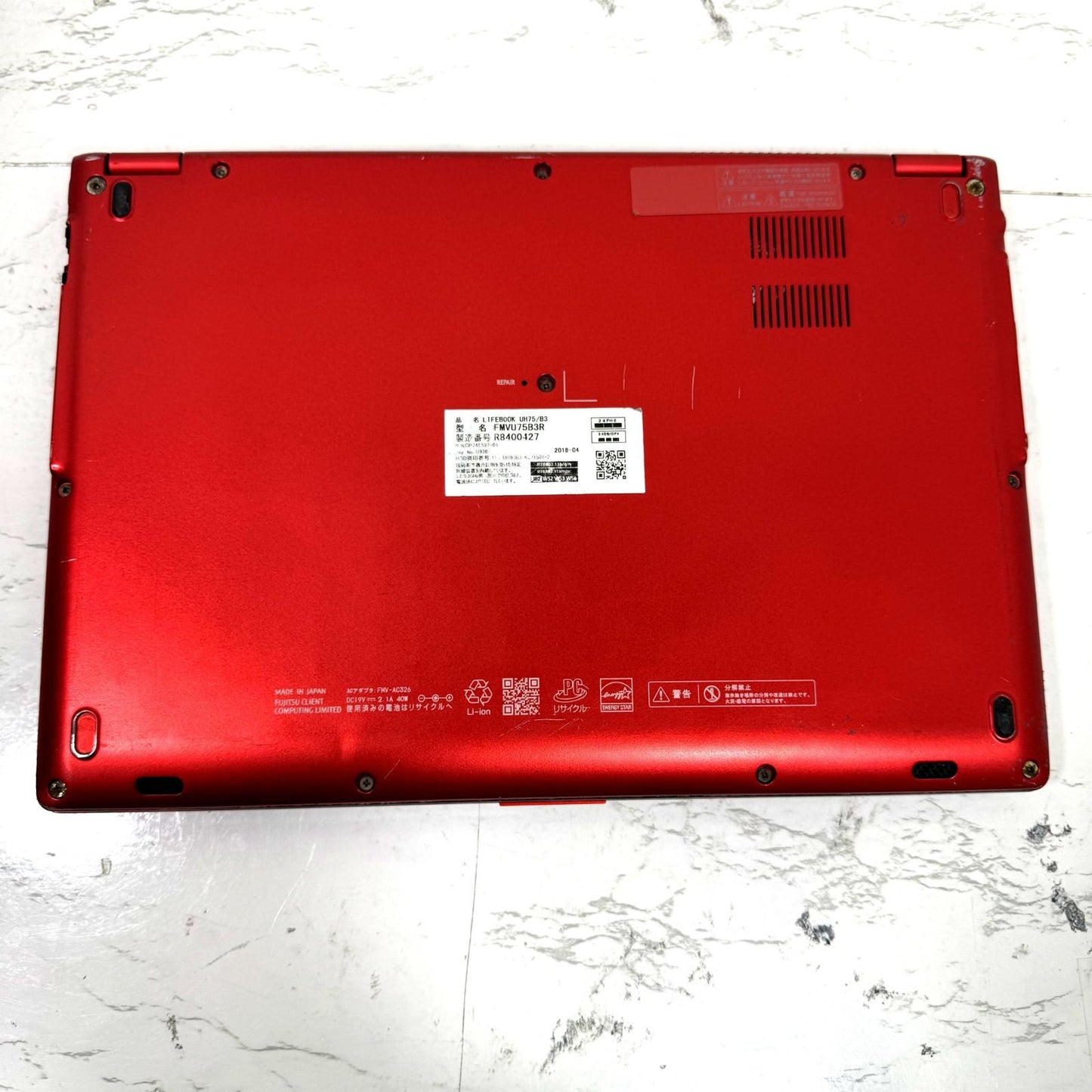 【傷あり】【1週間保証】FMVU75B3R / Core i5-8250U / 4GB / 128GB