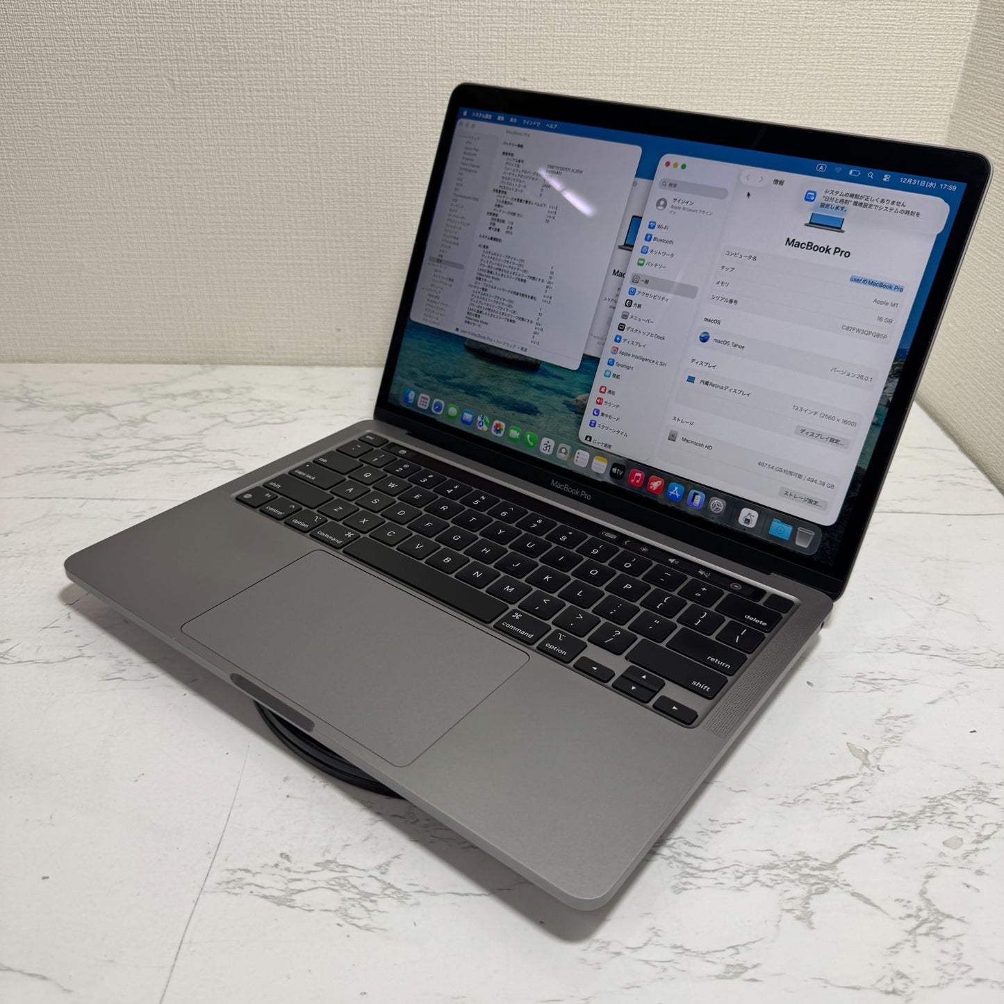 【良品】【1週間保証】MacBook Pro 13インチ / 2020 / M1 / 16GB / 512GB 191676
