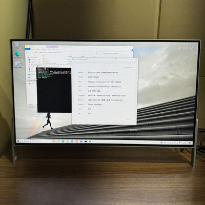 【良品】【初期不良1週間対応】Fujitsu ESPRIMO FH77/D3 一体型PC / 24インチ / Core i7 9750H / 8GB / 1TB + 512GB 185119