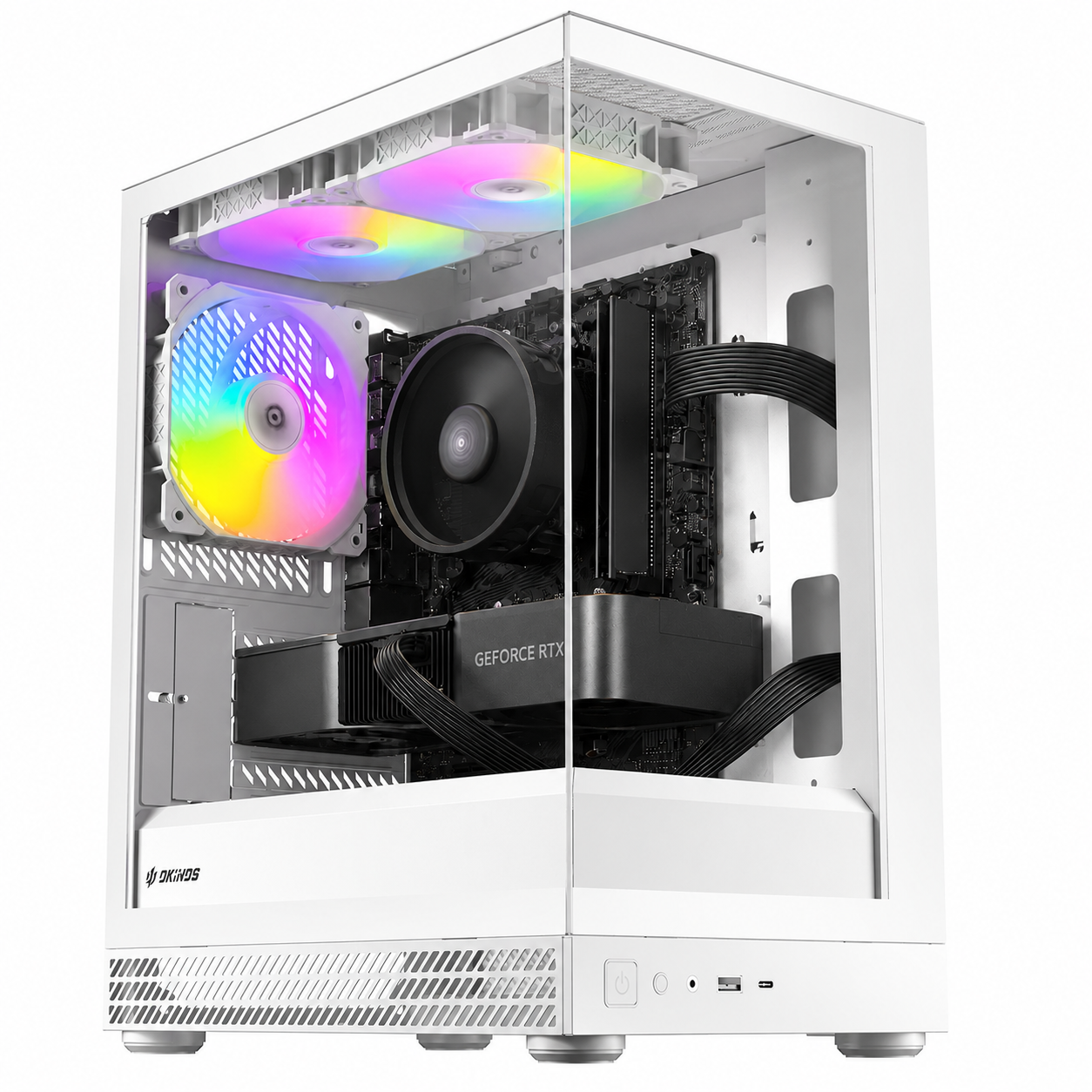 RTX5050 Ryzen 5 5500 DDR4 16GB NVMe SSD 512GB【ゲーミングPC】【新品】【AQUA UNO ホワイト】