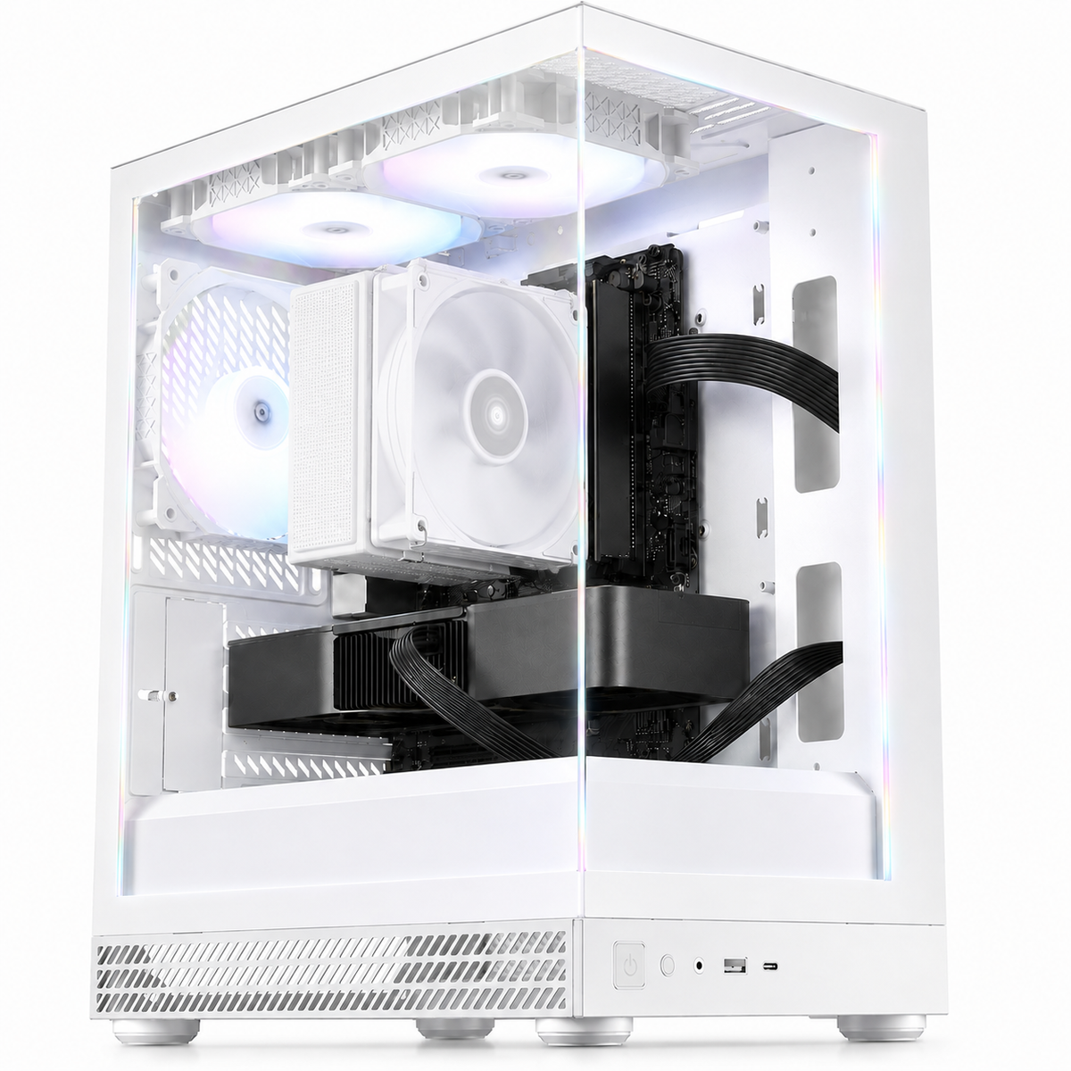 RX9070搭載ゲーミングPC Ryzen 7 5700X｜AQUA UNO ホワイト｜TITAN