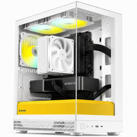 RX9070XT Ryzen 7 5700X DDR4 16GB NVMe SSD 512GB【ゲーミングPC】【新品】【AQUA UNO ホワイトイエロー】