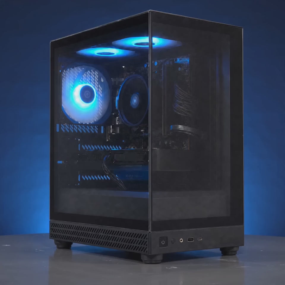 RX9070搭載ゲーミングPC Ryzen 7 5700X｜AQUA UNO ブラック｜TITAN