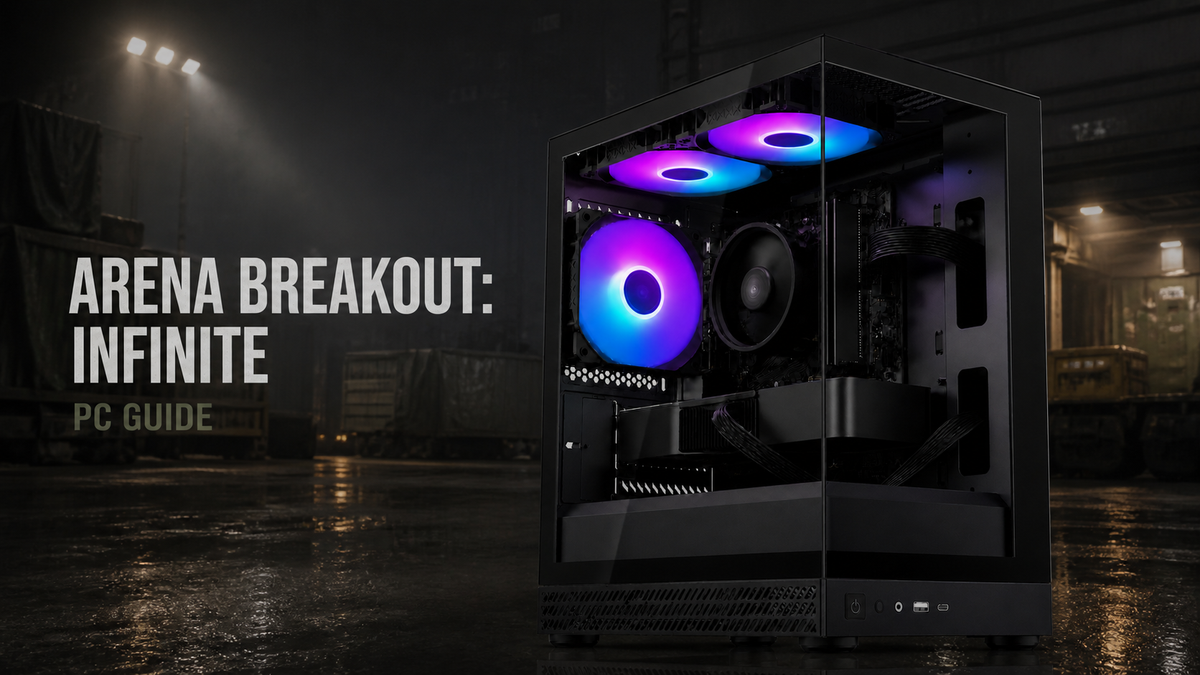 雨上がりの工業施設に置かれた販売中のTITAN Gaming AQUA UNO ブラック