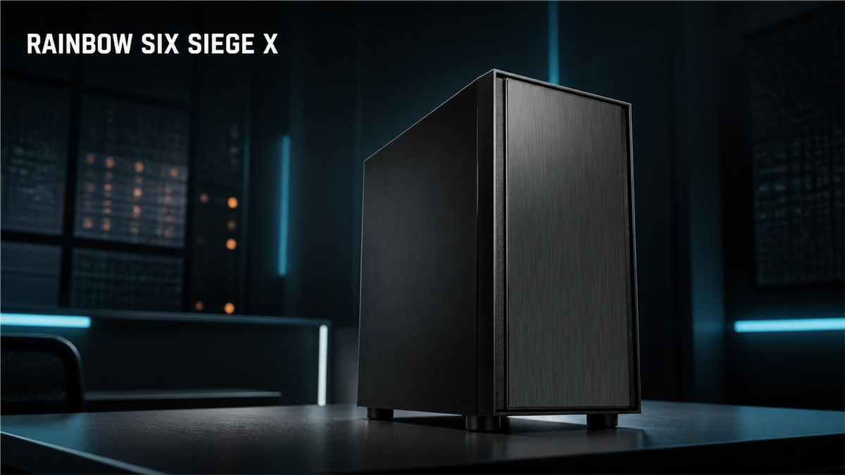 タクティカルな訓練室で撮影した販売中のTITAN Gaming H17 ブラック