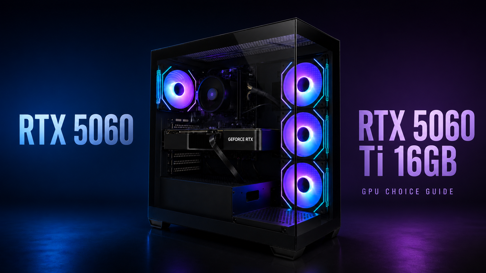 RTX 5060 8GBとRTX 5060 Ti 16GBの違いは？用途別の選び方【2026】