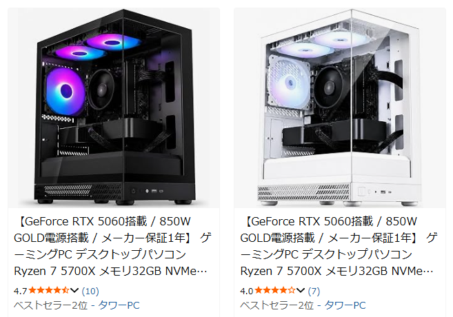 Amazon タワーPC 売れ筋ランキング