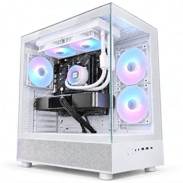 MONTECH XR ホワイトに水冷クーラーを付けた例